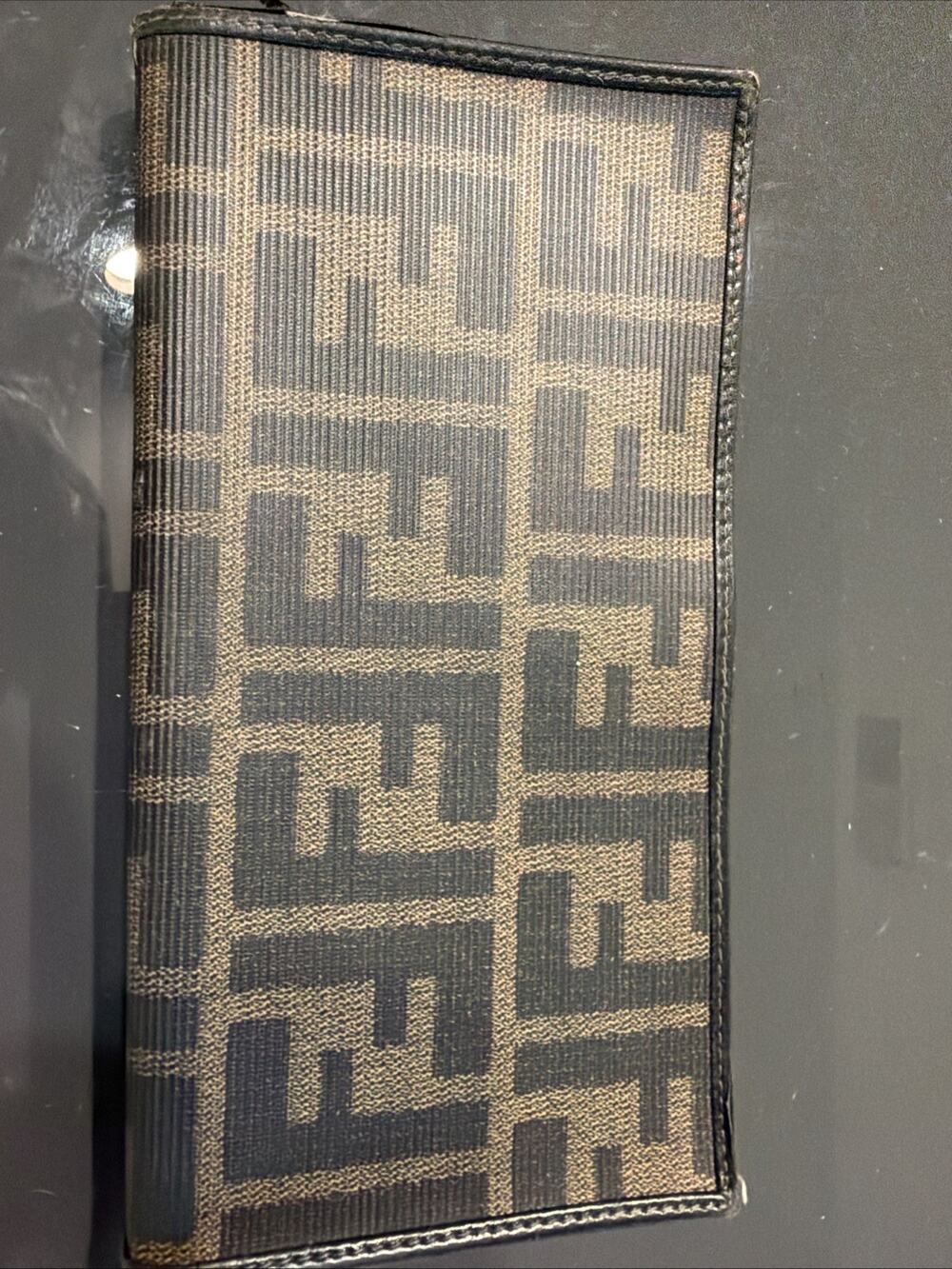 Fendi Women Vintage Logo Monogram Wallet Needs Repair